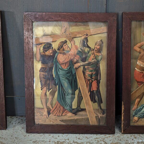 Antique Limited German Protestant Set of 10 Stations of the Cross