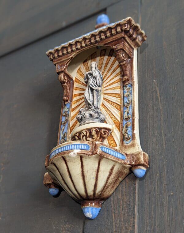 Piscina Holy Water Stoup Madonna Shrine from Sitges Spain