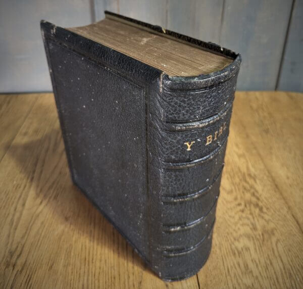 Large Leather Bound 1920's Pulpit Bible from St Catherine's Maerdy