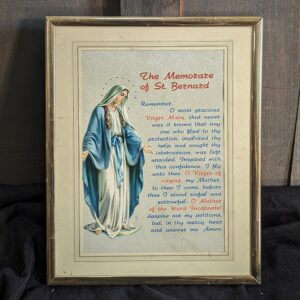 'The Memorare of St Bernard' Framed Prayer to the Virgin Mary
