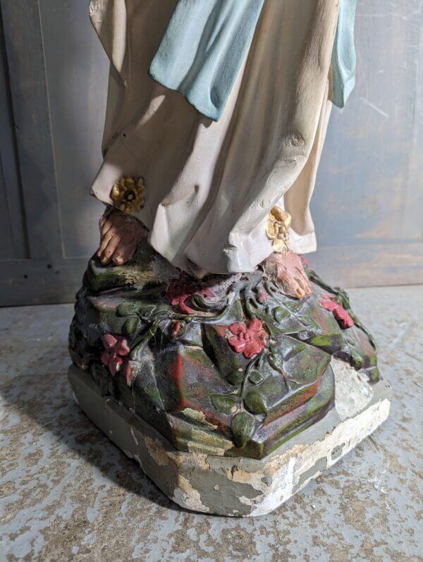 Large Chapel Size Antique Statue of Our Lady of Lourdes from Rochdale Convent