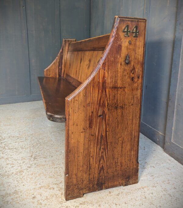 Good Colour Antique Pitch Pine Swept Away Ends Church Chapel Pew Benches from Union Baptist Church High Wycombe