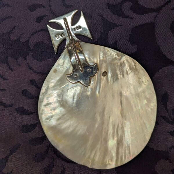 Hallmarked 1932 Solid Silver & Mother of Pearl Church Baptismal Shell by Andrew Mobray