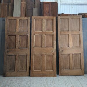 Three Matching Solid Oak Antique Edwardian Interior Church Doors