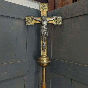 Very Fine & Heavy Antique Processional Cross from St David's Wrexham