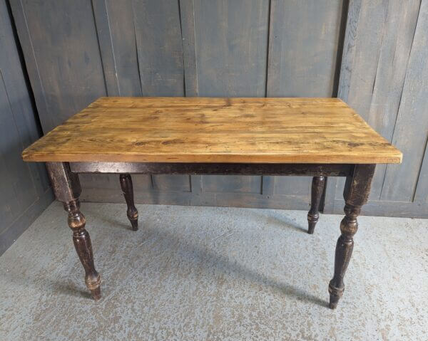 Crudely Made but Charming & Strong Vintage Small Pine Farmhouse Style Table