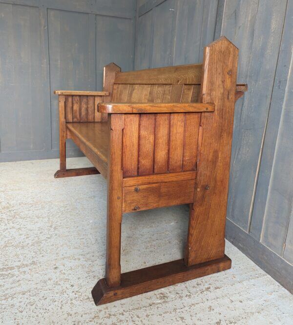 Mid Century English Oak Utility Style Church Chapel Pews Benches from St Barnabas Norwich