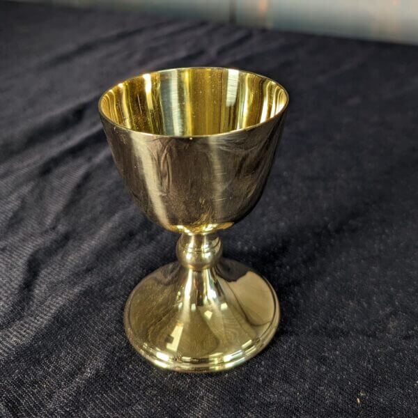 Unused Small Gilt Brass Communion Chalice
