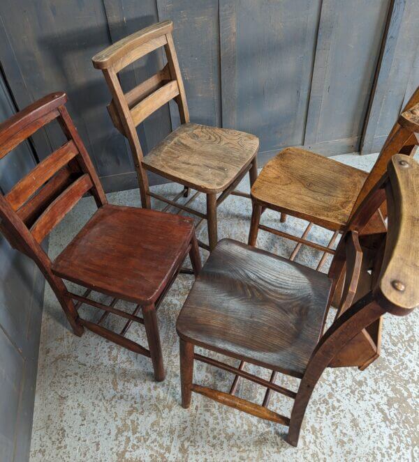 Harlequin Set #1 of 4 Bar Back Ladderback Church Chapel Chairs