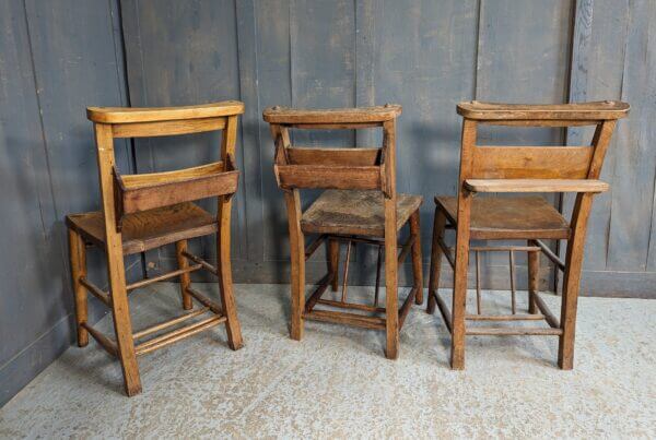 WW1 Harlequin Set of 3 Large Square Seat Church Chapel Chairs