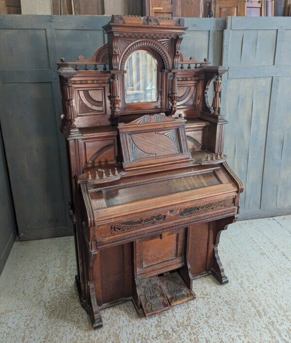 Splendid 19th Century American Gothic Harmonium Organ by Boyd of Chicago