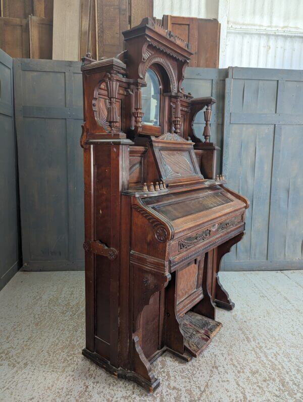 Splendid 19th Century American Gothic Harmonium Organ by Boyd of Chicago