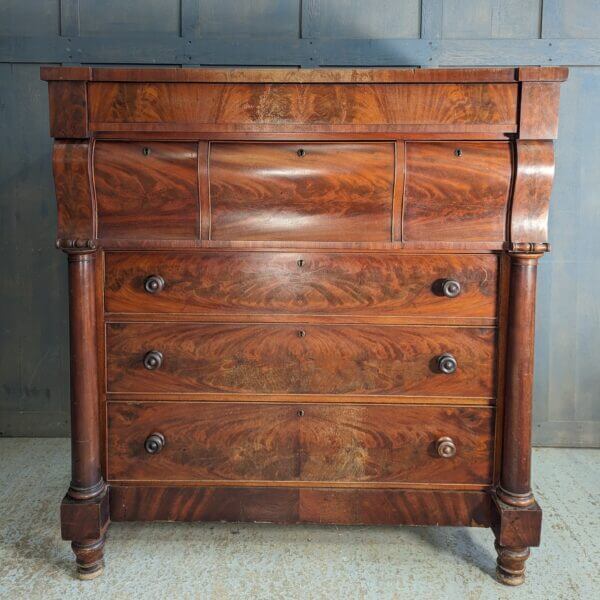 A Fine & Deceptively Large Victorian Mahogany Scottish Chest of Drawers