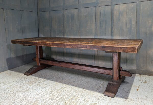 Giant French Elm Refectory Table in the Old Style