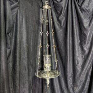 Large Fine Vintage Silver Plated Classic Style Sanctuary Lamp from St Lukes Blackburn