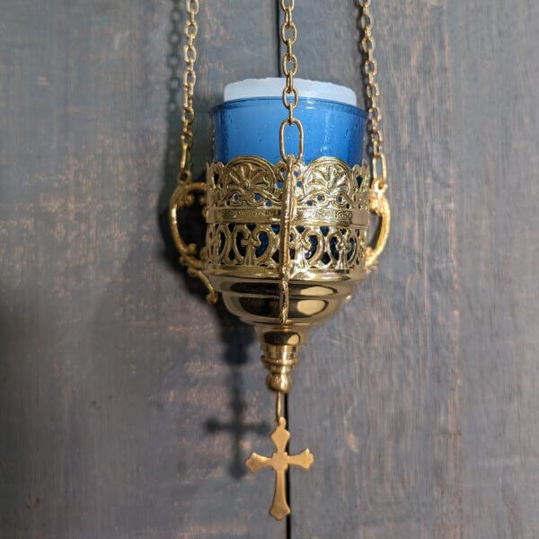 As New Small Sanctuary Lamp with Wall Holder & Candle