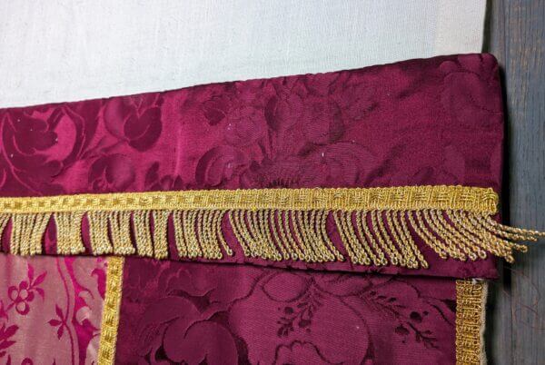 Luscious & Rich Vintage Magenta Burgundy & Gold Large Altar Cloth