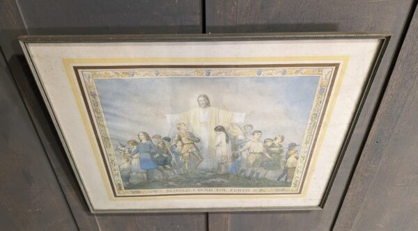 'Behold, I Send You Forth' Large 1930's Margaret Tarrant Religious Lithograph