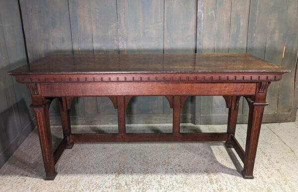 Classical Styled Antique Dark Oak Church Altar Table from West Bromwich