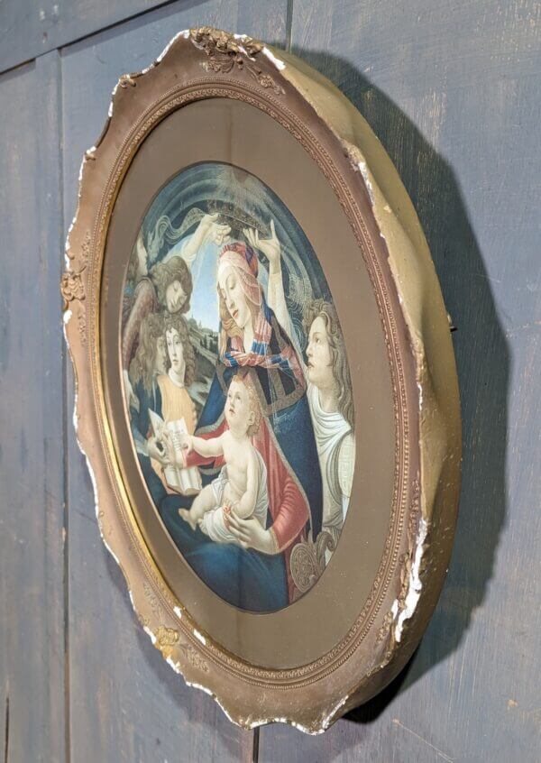 Madonna of the Magnificent by Sandro Botticelli Antique Arundel Society Print