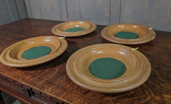 Hand Turned Oak Church Collection Plates