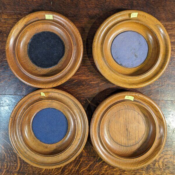 Nice Hand Turned Oak Collection Plates from St David's Wrexham