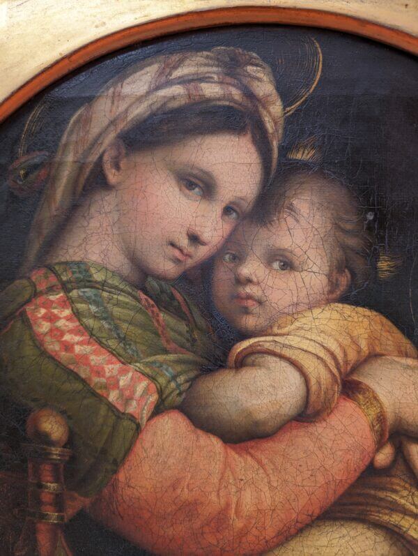 Lovely Mid 19th Century Version of The Madonna of the Chair by Raphael
