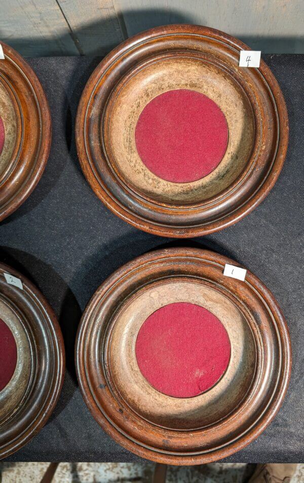 Vintage Turned Wooden Church Collection Plates from Wesley Methodist Church West Bromwich