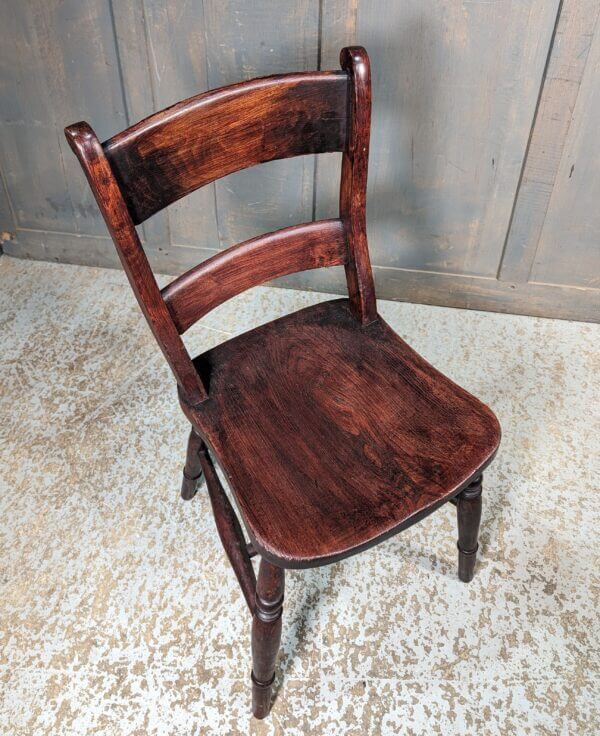 Victorian Elm and Beech Slope back Kitchen Chairs