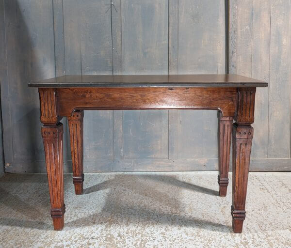 Greco Roman Style 1900's Pitch Pine Table with Sympathetic Modern Top