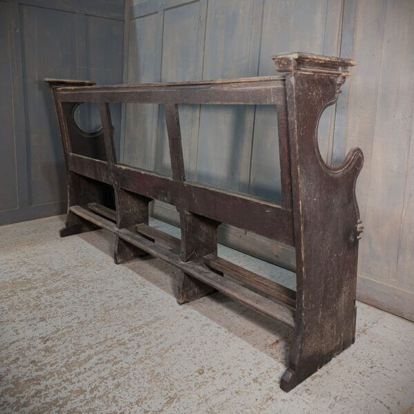 Barn Find Unusual Open Back Oak Victorian Gallery Pews Benches