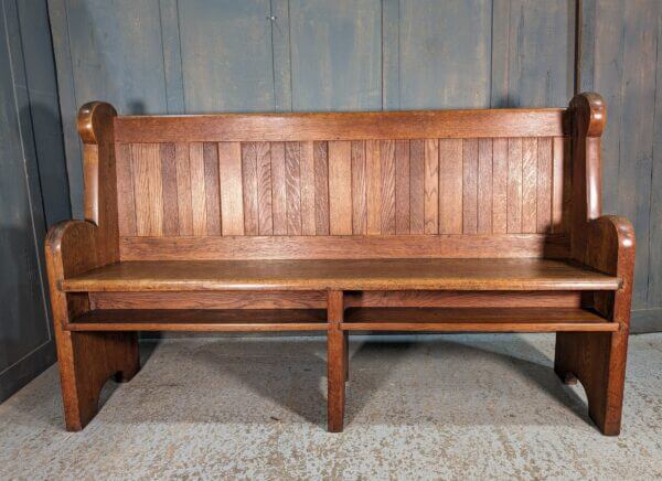 Exceptional Quality & Design Solid Oak Mid-Century Church Pews Benches from Park Congregational Church Dudley
