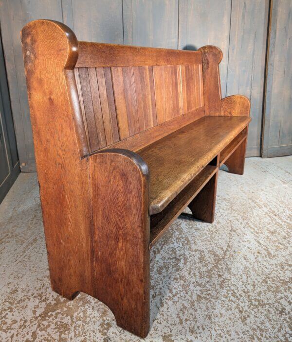 Exceptional Quality & Design Solid Oak Mid-Century Church Pews Benches from Park Congregational Church Dudley