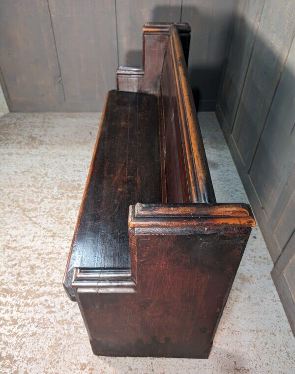 Heavy Duty Stained Pitch Pine Elbowed Pews Benches from St Chad's Parish Church Romford