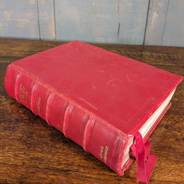 Handsome Red Leather Bound Oxford & Cambridge Lectern Bible with Apocrypha