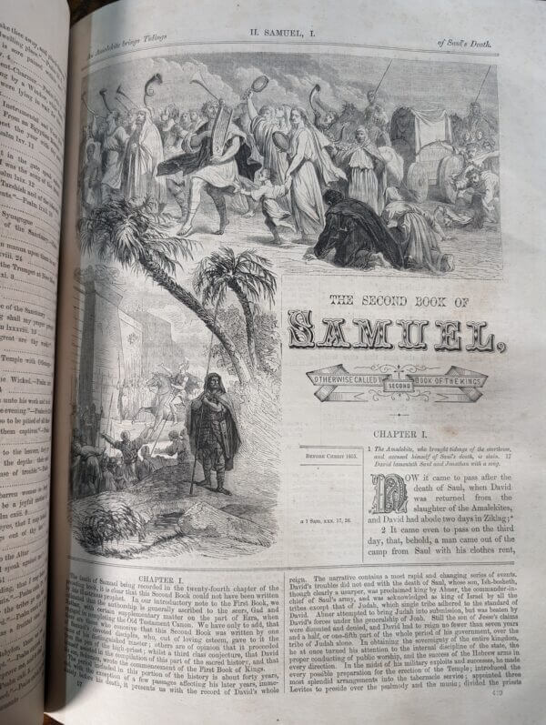 Fantastic 1860 Cassell Extra Large English Bible with 900+ Engravings