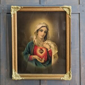 The Immaculate Heart of Mary Large Framed Lithograph of the Blessed Virgin