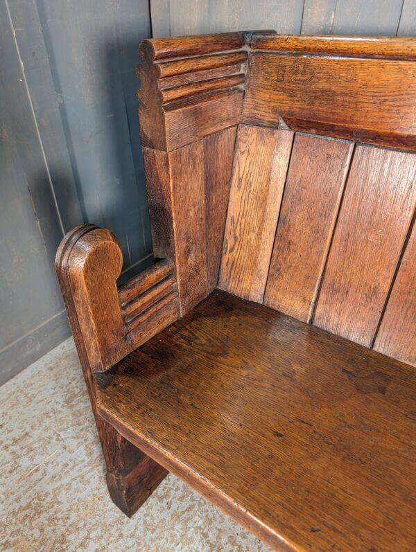 Gothic Mid 19th Century Oak Carved Pews from St Oswald’s Oswestry