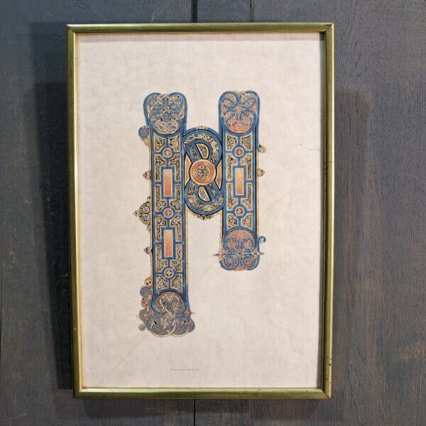 Framed Monogram from the Book of Kells 'Initium'