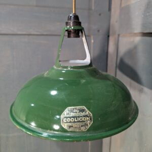 Genuine Vintage 'Coolicon' Utility Lighting Enamel Shade
