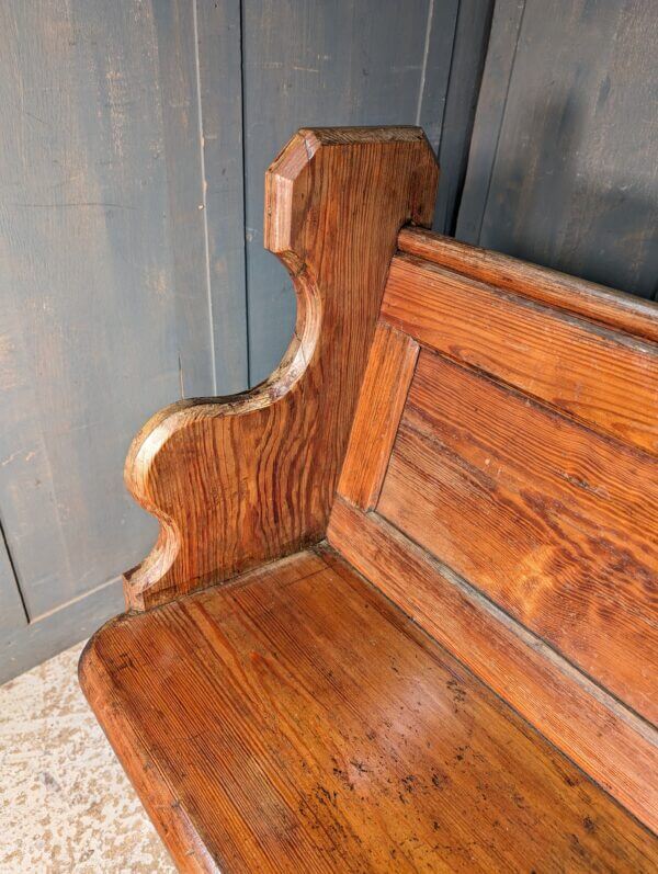 Shapely Ended Antique Pitch Pine Church Chapel Pews from Swansea