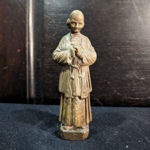 Small Simple Pottery Religious Figure St John Baptist Vianney