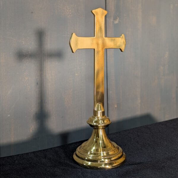 Classic Victorian Style Brass Altar Cross