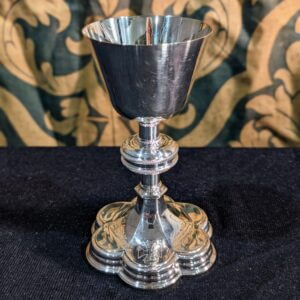 Pugin Gothic Style Silver Place Chalice with Scalloped Base