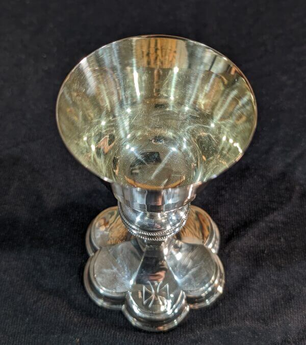 Pugin Gothic Style Silver Place Chalice with Scalloped Base