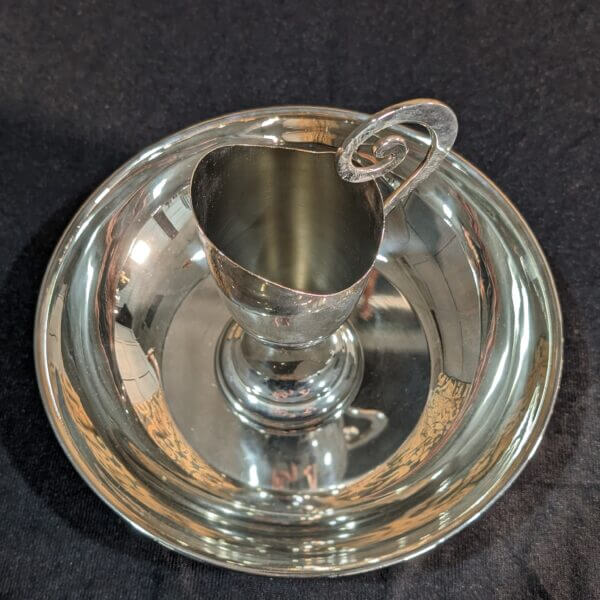 Silver Plated Brass Baptismal Bowl & Ewer Jug Set