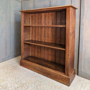 Classic Pre War Vintage Oak And Pine Adjustable Bookcase