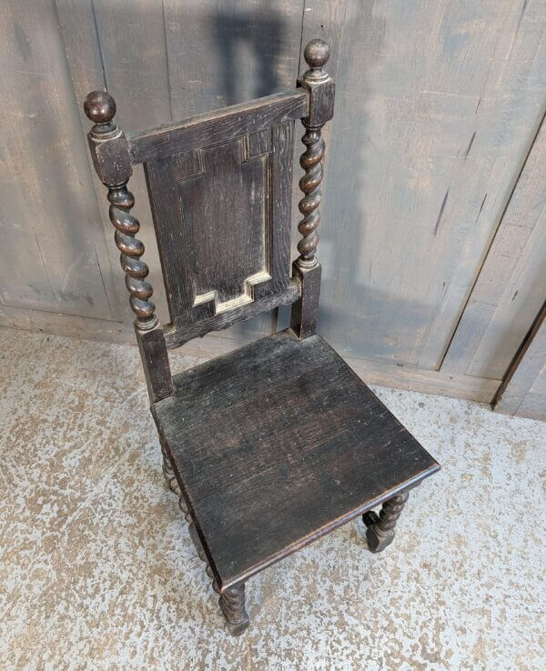 Crypt Find Antique Single Oak Carolean Style Oak Chair