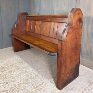 Curved End Early Victorian Pine Pews from St Faith's Maidstone #2
