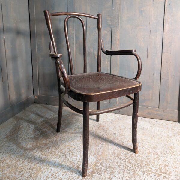 Antique Thonet Mundus Bentwood Office Chair